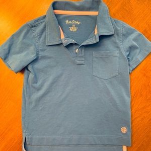 Lilly Pulitzer Boys Coastal Blue Polo XS 2T